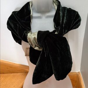 Richard Fischer Collection Stunning Bohemian Reversible silk/velour scarf